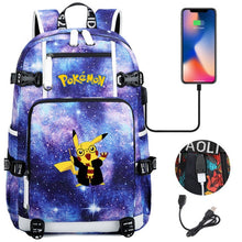 Lade das Bild in den Galerie-Viewer, Pokemon Rucksack mit USB - ideal für Laptops kaufen
