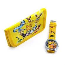 Lade das Bild in den Galerie-Viewer, Pokemon Kinder Armbanduhr mit Kinder Portmonee Set kaufen
