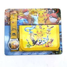 Lade das Bild in den Galerie-Viewer, Pokemon Kinder Armbanduhr mit Kinder Portmonee Set kaufen
