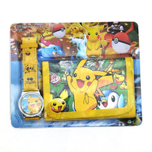 Lade das Bild in den Galerie-Viewer, Pokemon Kinder Armbanduhr mit Kinder Portmonee Set kaufen
