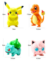 Lade das Bild in den Galerie-Viewer, 6er Set Pokemon Figuren: Pikachu, Pummeluff, Schiggy, Bisasam, Enton und Glumanda kaufen
