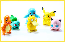 Lade das Bild in den Galerie-Viewer, 6er Set Pokemon Figuren: Pikachu, Pummeluff, Schiggy, Bisasam, Enton und Glumanda kaufen
