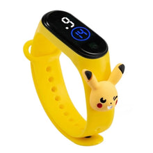 Lade das Bild in den Galerie-Viewer, Pokémon Pikachu Armband mit Digital Uhr für Kinder kaufen
