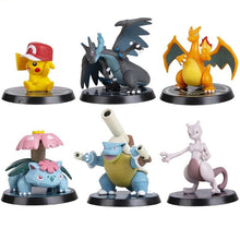 Lade das Bild in den Galerie-Viewer, 6er Set Pokemon Figuren: Pikachu, Glurak, Turtok, Mewtwo und Bisaflor kaufen
