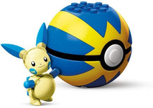 Load image into Gallery viewer, Pokeball Baustein mit Pokemon Figur - verschiedene Motive kaufen
