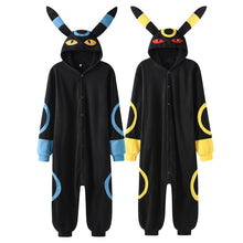 Lade das Bild in den Galerie-Viewer, Flauschiger Nachtara Umbreon Onesie Pyjama kaufen
