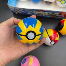 Lade das Bild in den Galerie-Viewer, Große Pokebälle (ca. 8cm) mit Figuren (8 Stk. im Spiel Set) kaufen
