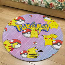 Lade das Bild in den Galerie-Viewer, Runder Flanel Pokemon Teppich in vielen Motiven kaufen
