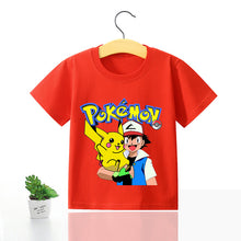 Load image into Gallery viewer, Pokemon Kinder Pikachu T-Shirt für den Sommer viele Motive kaufen
