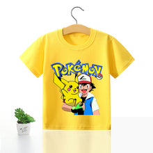 Load image into Gallery viewer, Pokemon Kinder Pikachu T-Shirt für den Sommer viele Motive kaufen
