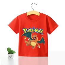Load image into Gallery viewer, Pokemon Kinder Pikachu T-Shirt für den Sommer viele Motive kaufen
