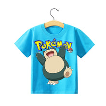 Load image into Gallery viewer, Pokemon Kinder Pikachu T-Shirt für den Sommer viele Motive kaufen
