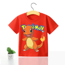 Load image into Gallery viewer, Pokemon Kinder Pikachu T-Shirt für den Sommer viele Motive kaufen
