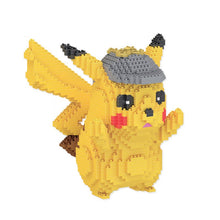 Lade das Bild in den Galerie-Viewer, Detektiv Pikachu mit Mütze 3D Bausatz, 1400 Steine kaufen
