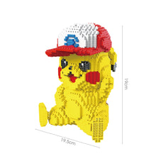 Lade das Bild in den Galerie-Viewer, Pokémon Pikachu mit Ash Ketchums Basecap 3D Bausatz, 1931 Bausteine kaufen
