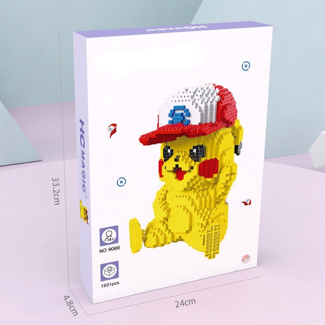 Pokémon Pikachu mit Ash Ketchums Basecap 3D Bausatz, 1931 Bausteine kaufen