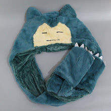 Load image into Gallery viewer, Pokémon Relaxo Snorlax plüschige Cosplay Mütze mit langen Ohren kaufen
