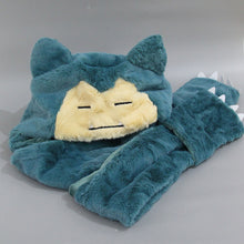 Load image into Gallery viewer, Pokémon Relaxo Snorlax plüschige Cosplay Mütze mit langen Ohren kaufen
