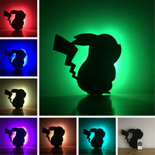 Lade das Bild in den Galerie-Viewer, Pokemon Pikachu Lampe - Schatten Wandlampe kaufen
