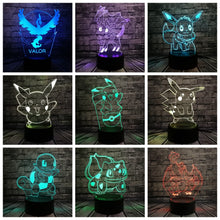 Lade das Bild in den Galerie-Viewer, Pokemon Go 3D LED Lampe mit Farbwechsel (Nachtlicht, Tischlampe) kaufen
