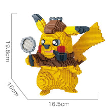 Lade das Bild in den Galerie-Viewer, Detektiv Pikachu Baustein-Modell (15cm x 15cm x 15cm) kaufen
